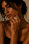Gold Color Pegasus Figured Zircon Stone Showy Statement Adjustable Design Style Women's Ring - 2