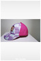 Cloudy Teddy Bear Printed Girl's Hat (Age 1-4) (Fuchsia) - 2