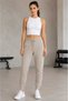Women's Sweatpants - Two-Yarn Sweatpants with Ribbed Waist Detail at the Hem - 6