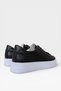 Men's Faylon Sole Sneaker Genuine Leather Shoes Black - White - 4