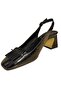 N2552 Genuine Patent Leather Classic Heeled Shoes with Blunt Toe - 7