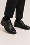 Men's Thermo Sole Fancy Genuine Leather Shoes Black - 4