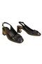 N2552 Genuine Patent Leather Classic Heeled Shoes with Blunt Toe - 3