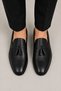 Men's Neolit ​​Sole Fancy Tasseled Genuine Leather Shoes Black - 2