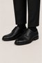 Men's Orthopedic Comfort Sole Genuine Leather Shoes Black - 5