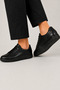 Men's Faylon Sole Sneaker Genuine Leather Shoes Black - 4