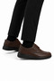 Men's Orthopedic Heel Supported Comfort Genuine Leather Shoes Brown - 2