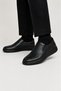 Men's Orthopedic Heel Supported Comfort Poly Sole Genuine Leather Shoes Black