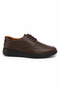 Men's Orthopedic Heel Supported Comfort Genuine Leather Shoes Brown
