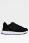 Men's Smart Lace-Up Parachute Material Sports Shoes Black-White