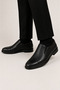 Men's Orthopedic Comfort Sole Genuine Leather Shoes Black - 4