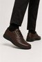 Men's Orthopedic Heel Supported Comfort Thermo Sole Genuine Leather Shoes Brown - 4