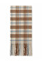 Women's Puffy Scarf Shawl Plaid Pattern Soft Textured Thick Winter Shawl with Tassels - 2