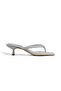 Women's Comfortable Sole New Season Faux Leather Short Heeled Flip Flops
