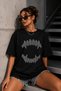 Unisex Teeth Vampir Stoneless Printed Oversize T-Shirt Unisex 80% Cotton Boxy Fit Streetwear T-Shirt Thick Textured - 2