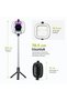 Rgb Lighted Selfie Stick Tripod 78.5 cm Bluetooth Controlled Phone Stand - 2