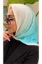 Blue Gradient Pattern Soft Cotton Scarf