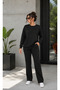 Plus Size Loose Fit Comfortable Soft Texture Tracksuit Set