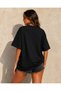 Women's Leopard Star Printed Oversize T-Shirt Unisex 80% Cotton Boxy Fit Streetwear T-Shirt Thick Textured - 3