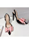 Two-Tone Bow Detail Sandals - 4