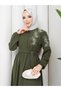 Çi̇ğdem Dress Dark Khaki - 4