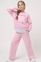 Girl's Printed Sweatshirt and Wide-Leg Sweatpants Set