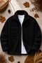 2 Pieces Unisex Plush Jacket Set Winter Thick Textured Buttoned Double Pocket Oversize Shirt Jacket Cardigan - 2