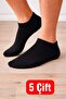 5 Pairs of Economical Package Booties Socks Black Booties Socks Plain Socks