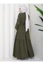 Damla Dress Dark Khaki - 3