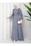 DAMLA ELBİSE GRİ - 6
