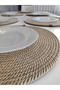 Gold Coffee Jute Supla Set of 6 American Service - Luxury American Service - 3