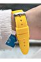 Special Design Yellow Color 3 Atm Miyota Movement Soft Touch Silicone Cord Unisex Wristwatch 8688Dg - 4