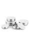 5Pcs Stainless Steel Mixing Bowls with Airtight Lids, (310ml, 500ml, 690ml, 1L, 1.5L) Sala
