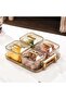 Snack Serving Platter Set，Divided Serving Tray with 4Removable Dish Bowls，Fruit Bowls With Li