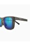 Moaka Polarized Rectangle Sunglasses, Blue Hawaii Lenses, Matte Grey Frame - 3