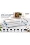 DiamondSmile 2.2L Borosilicate Glass Rectangular Baking Tray, Oven & Microwave Safe - 3