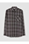Vizyon New Season Gray Regular Fit Plaid Men's Shirt Jacket - 4