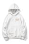 3 İplik the Happiest Thick Winter Sweatshirt - White Printed Oversize Hoodie with Pockets