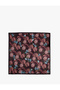 Floral Patterned Satin Square Scarf Bandana - 2