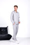 Men's Comfortable Fit Polo Collar Cotton Zipper Hidden Pocket Set - 2