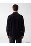 Vizyon New Season Black Standard Fit Velvet Men's Shirt Jacket - 3