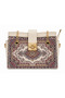 Authentic Woven Women's Shoulder Bag – Traditional Carpet Motif Patterned Fabric, Gold Color Chain Strap Handbag - 4