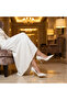 Dalida Patent Leather Lace Detailed Closed Back Heeled Shoes - 6