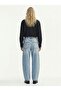 Anna Barrel Fit Mid Waist Light Indigo Jean Pants - 3