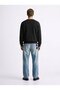 Regular Fit Basic Crew Neck Anthracite Sweatshirt - 3