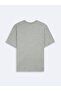 Regular Fit Stone Print Detailed Gray T-Shirt - 4
