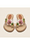 Botanic Transparent Tape Detailed Straw Slippers - 3