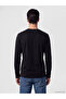 Vizyon New Season Black Crew Neck Long Sleeve Men's T-Shirt - 3