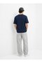 Regular Fit Sign Printed Navy Blue T-Shirt - 2