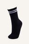 Women's Seamless Cotton Double Stripe Pilates Socks I3280Axns - 2